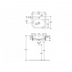 Pakabinamas praustuvas Kerasan Flo 400x370 mm 500x400 mm 600x420 mm-voniosguru.lt